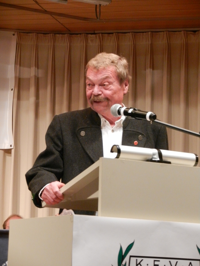 Grußwort des 1. Vorstandes des Fischereivereins Friedberg Herbert Lipp.
